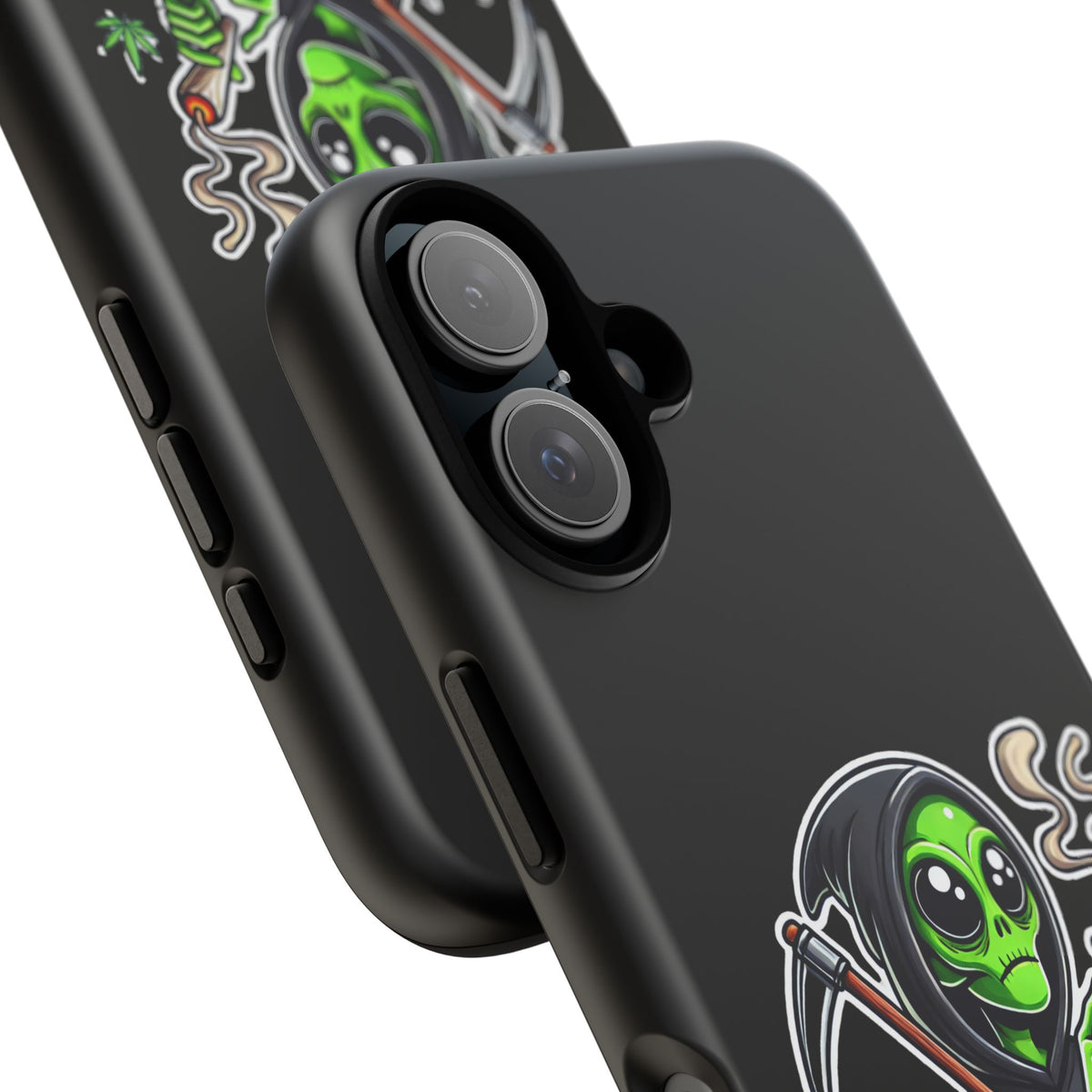Reaper Alien Phone Case – Cute Grim Reaper Smoking Weed iPhone Case