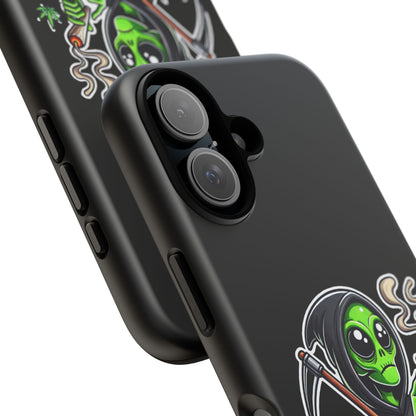 Reaper Alien Phone Case – Cute Grim Reaper Smoking Weed iPhone Case