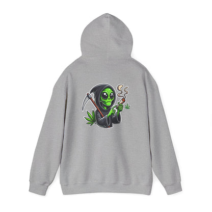 Reaper Smoking Weed Hoodie – Cannabis Grim Reaper Graphic Pullover