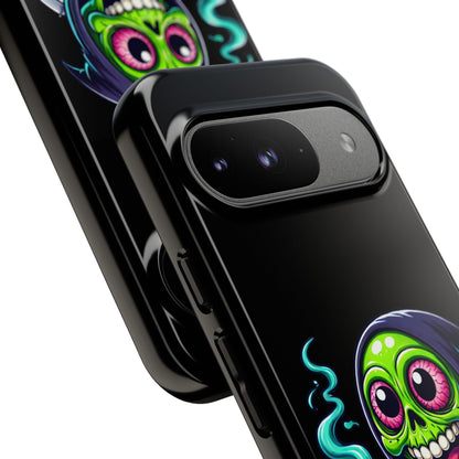 Grinning Stoner Grim Reaper Phone Case – Cannabis Skull iPhone Cover