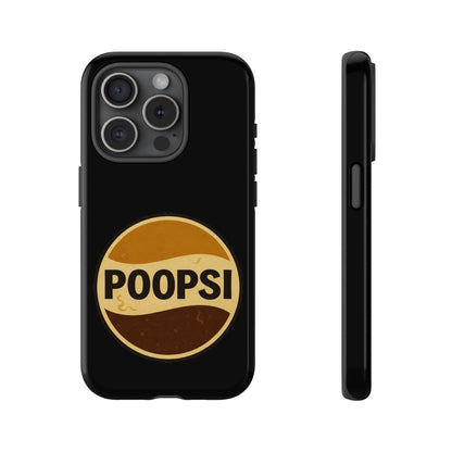 Poopsi Retro Logo Phone Case — Funny Vintage Soda-Inspired iPhone Cover