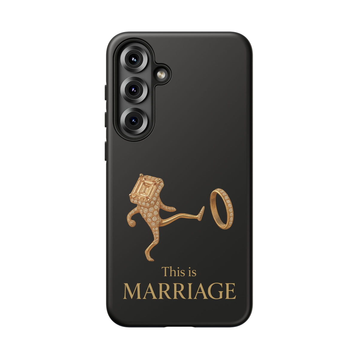 Phone Case - ‘This is Marriage’ Gold Ring Cartoon Design