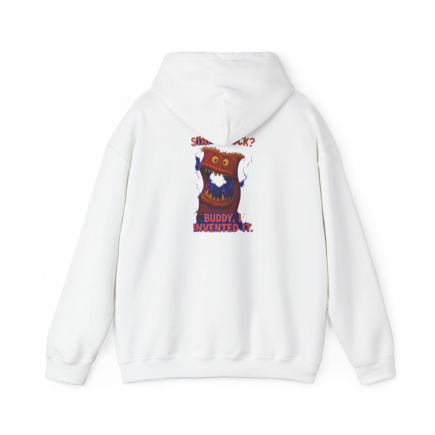 Hoodie — Playful 'Buddy Invented' Cartoon Owl Graphic Pullover