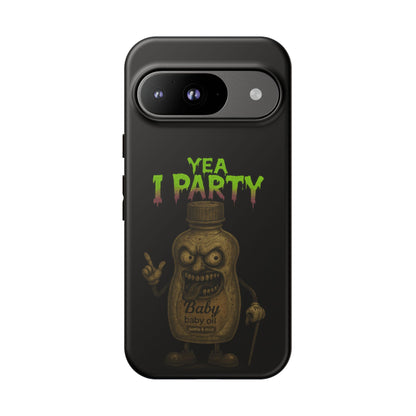 Phone Case — 'Yea I Party' Creepy Baby Bottle Graphic