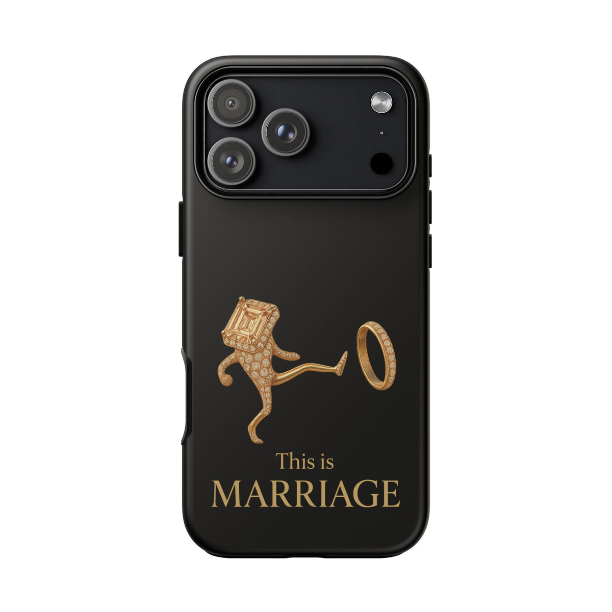Phone Case - ‘This is Marriage’ Gold Ring Cartoon Design