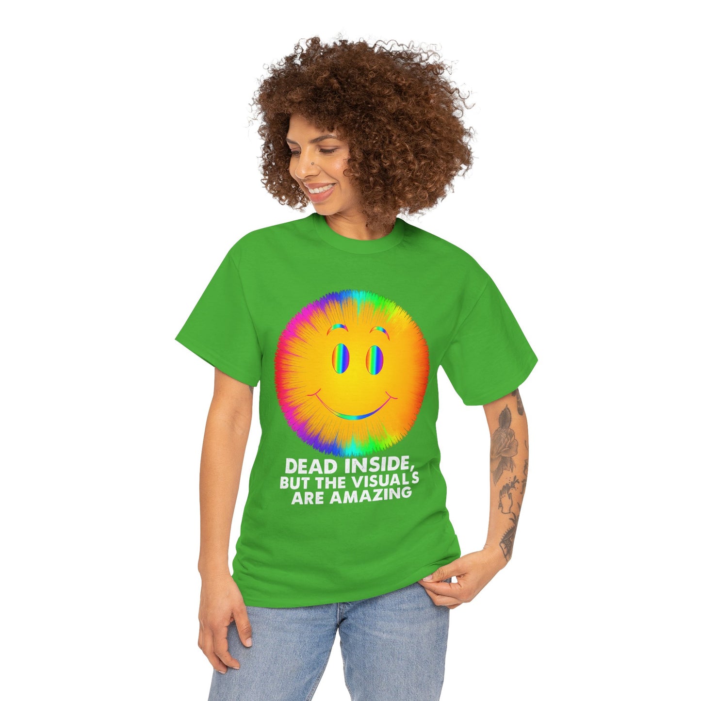 Dead Inside, But the Visuals Are Amazing – Trippy Smiley Face T-Shirt