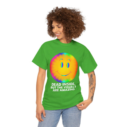 Dead Inside, But the Visuals Are Amazing – Trippy Smiley Face T-Shirt