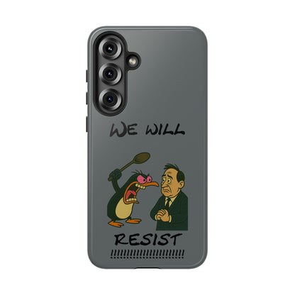 Phone Case - "We Will Resist" Cartoon Protest Design