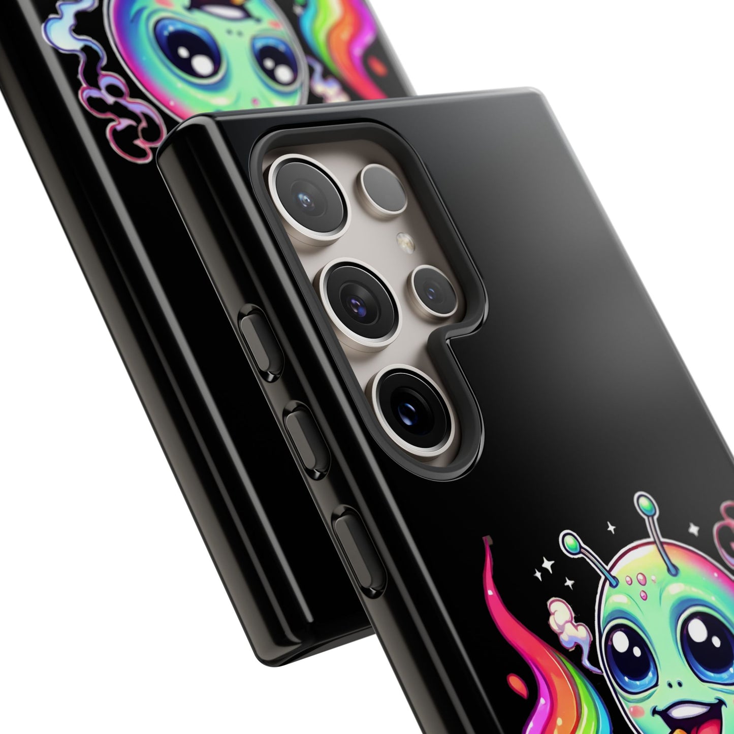 Alien Smoking Rainbow Joint Phone Case — Cute Psychedelic Cannabis iPhone Cover