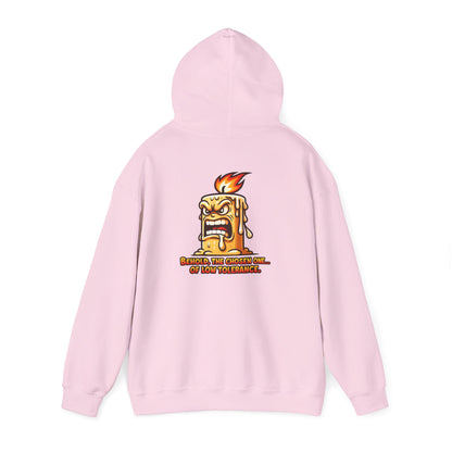 Hoodie — Spicy Candle Melt Comic Design (“Because I’m Candles and... My Tolerance”)