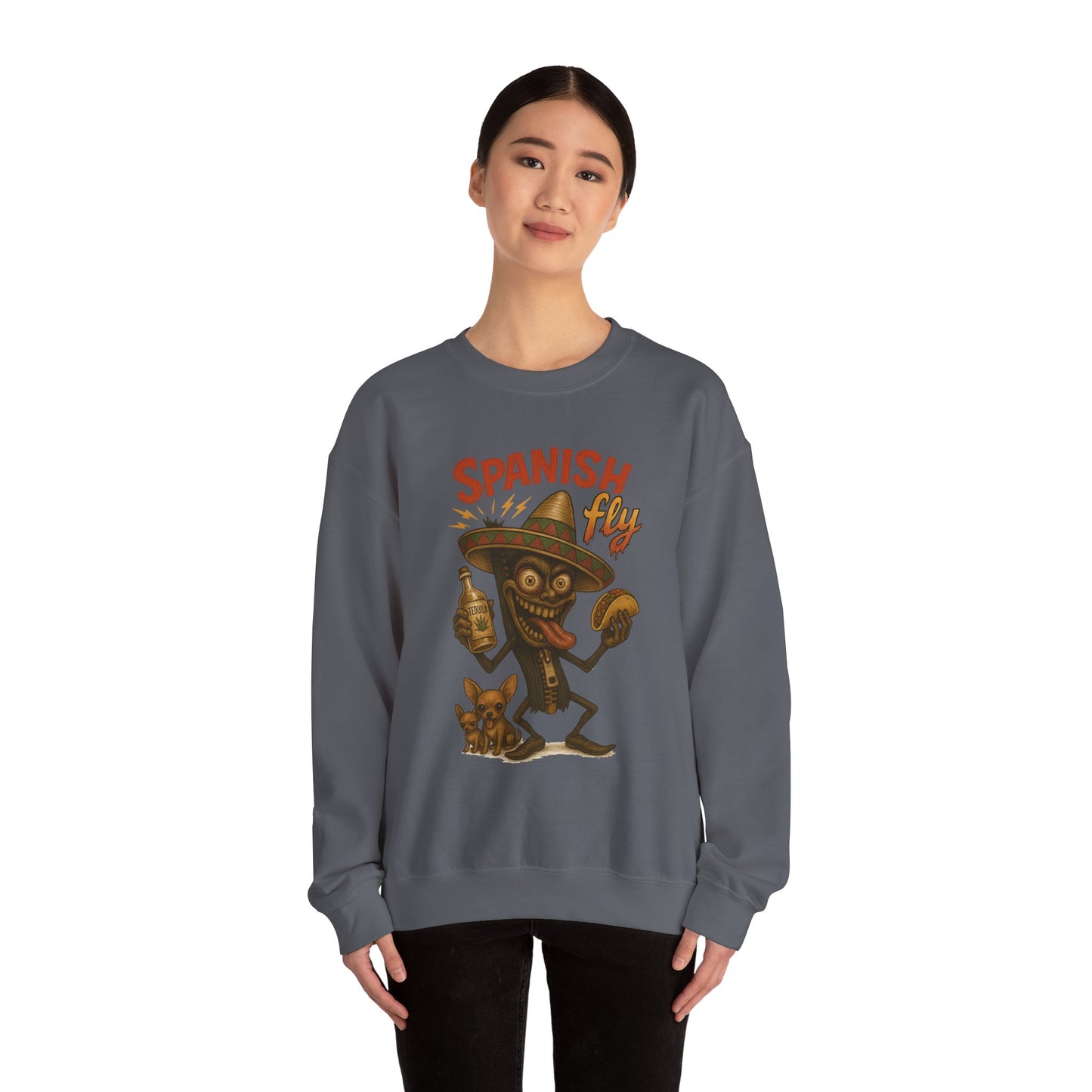 Spanish Fly Crewneck – Tequila & Taco Mayhem Edition