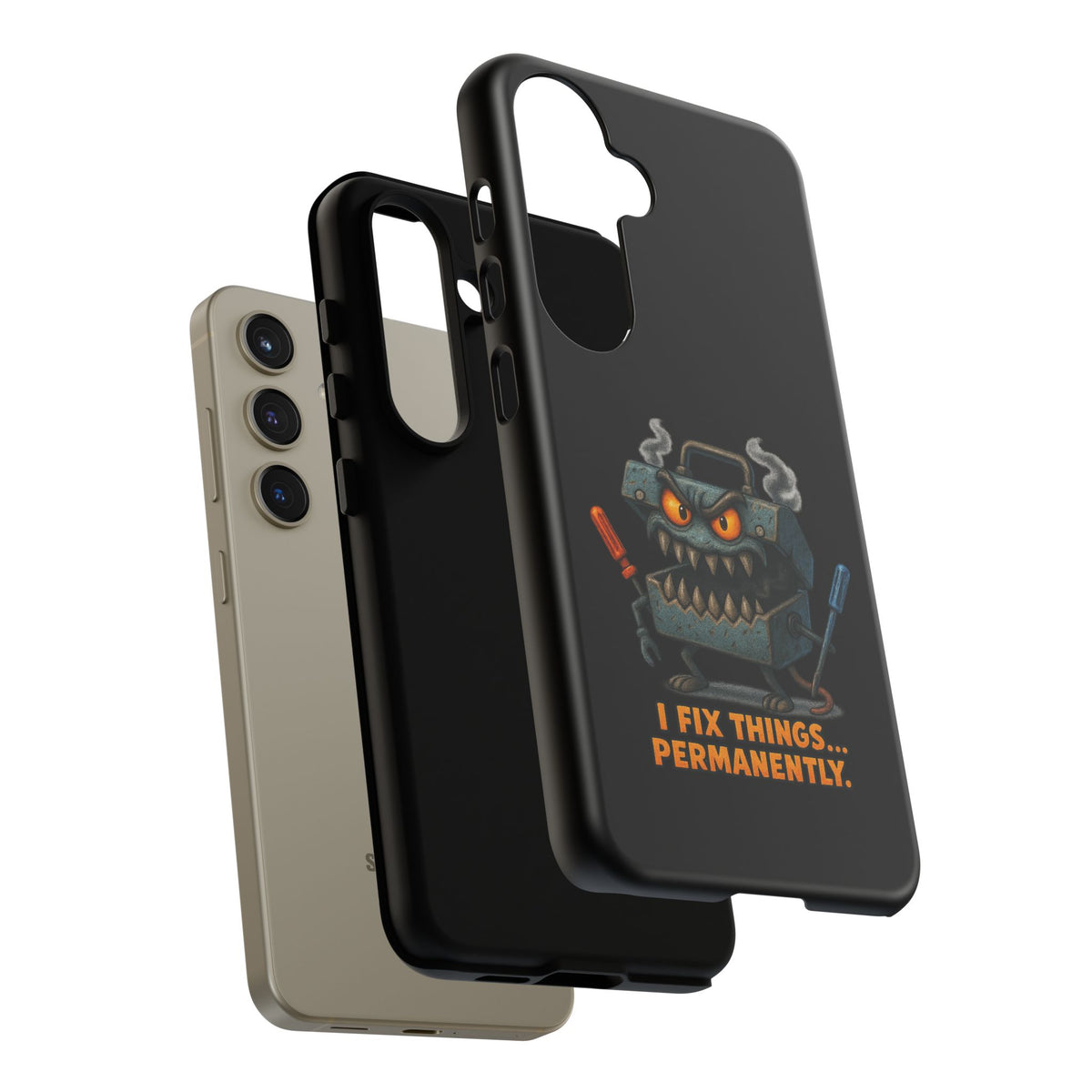 Phone Case — 'I Fix Things... Permanently' Mechanic Tool Monster Protective Case