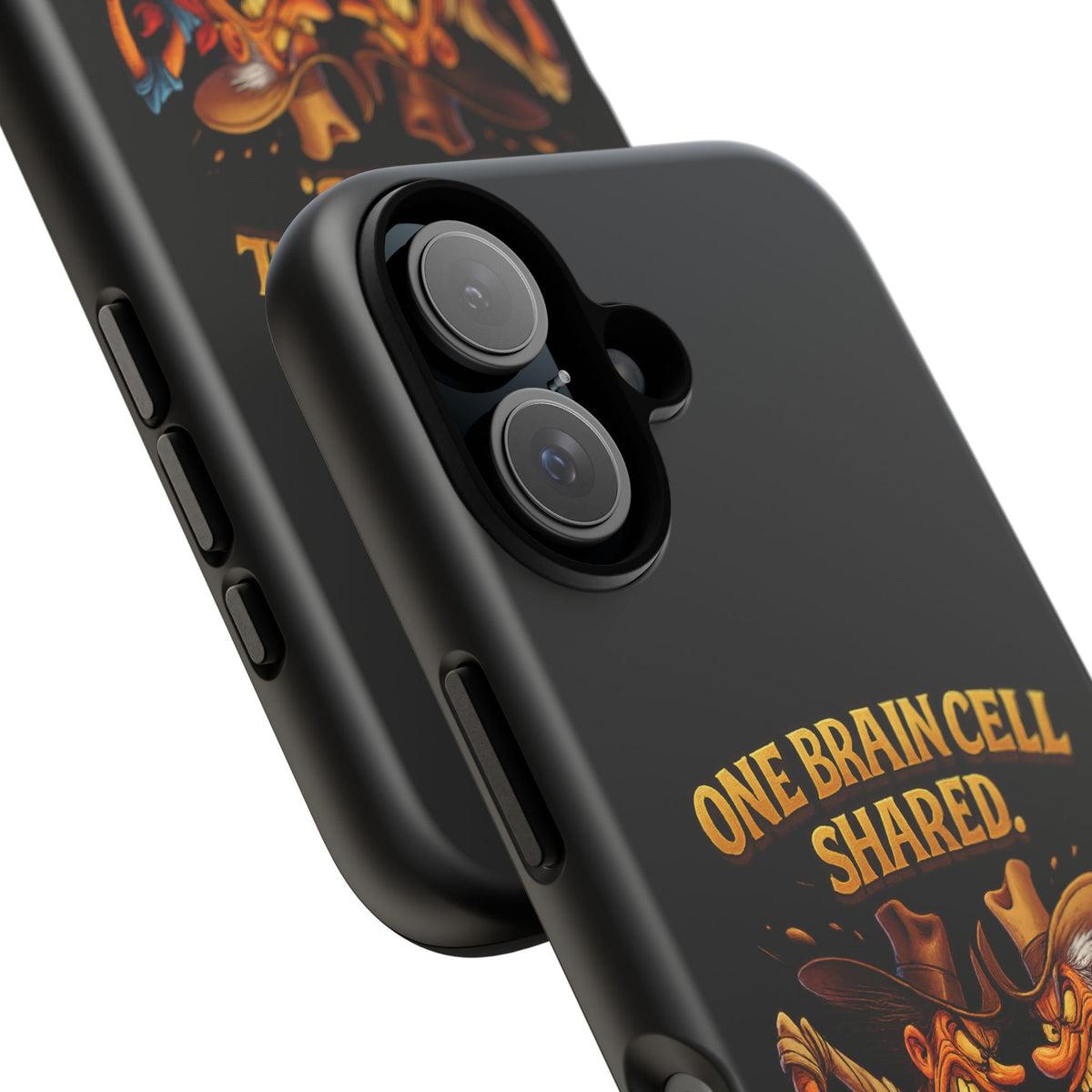 Phone Case — 'One Braincell Shared, Constantly Fighting for Custody' Funny Rivalry Cartoon