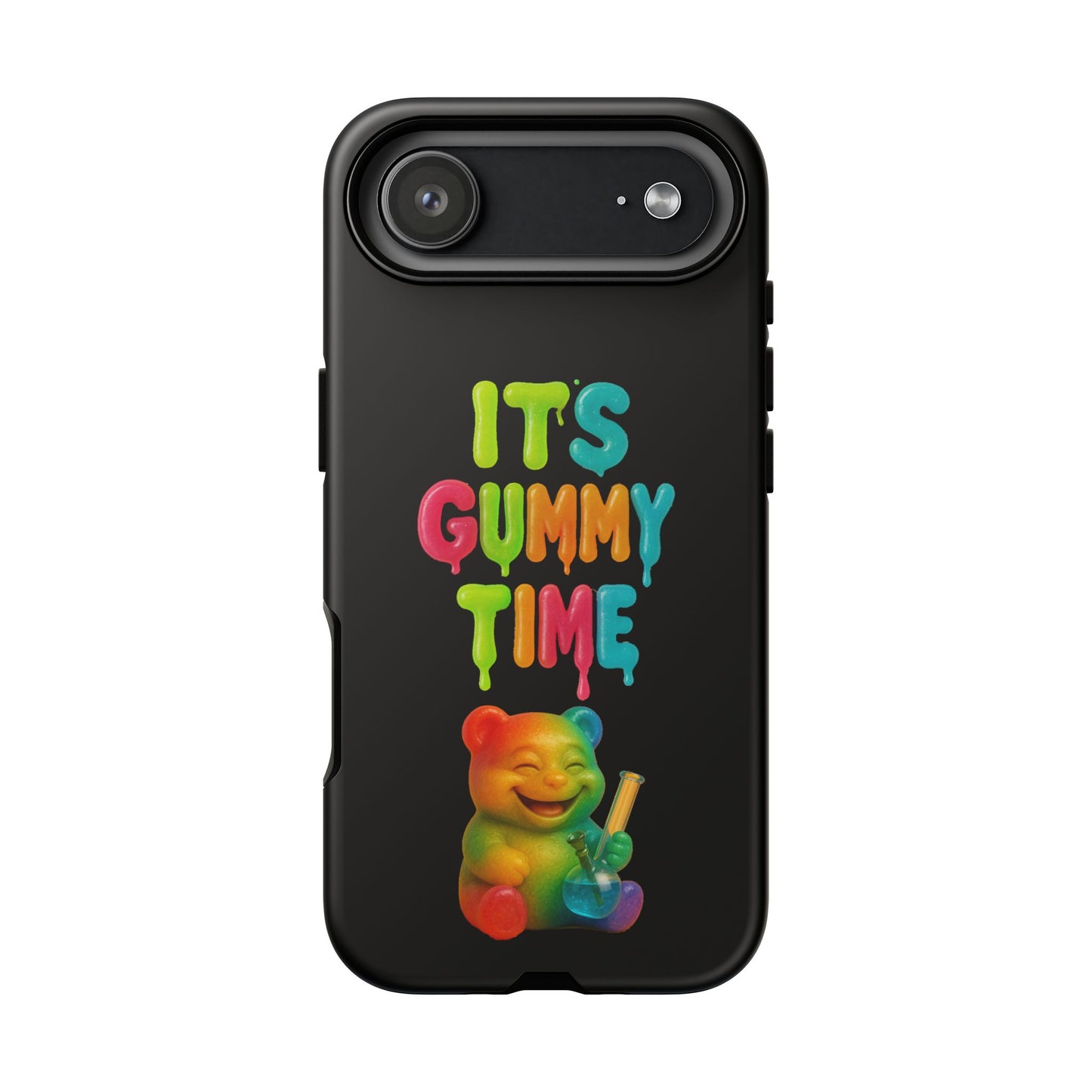 Phone Case — "It's Gummy Time" Rainbow Gummy Bear Protective Cover