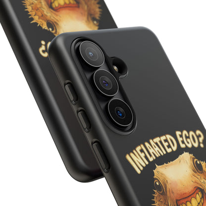 Phone Case — "Inflated Ego? Nah, It's Just Anxiety" Funny Pufferfish Design