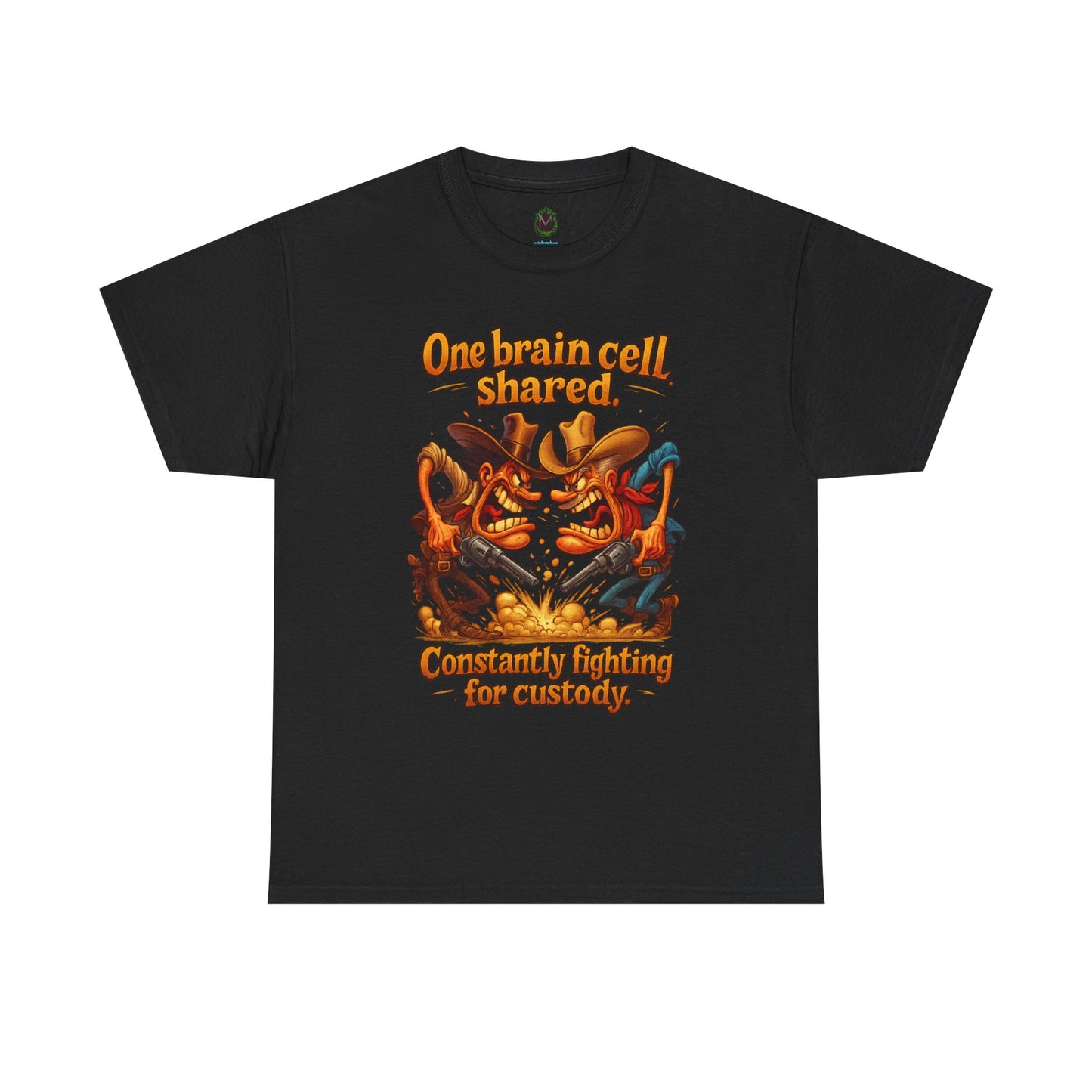 One Brain Cell Shared T-Shirt | Cartoon Dinosaurs Arguing