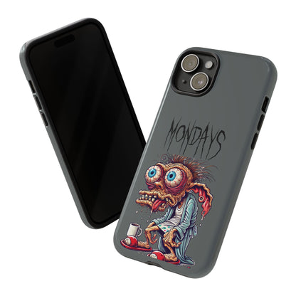 Mondays Zombie Character Phone Case – Funny Groggy Coffee Phone Cover