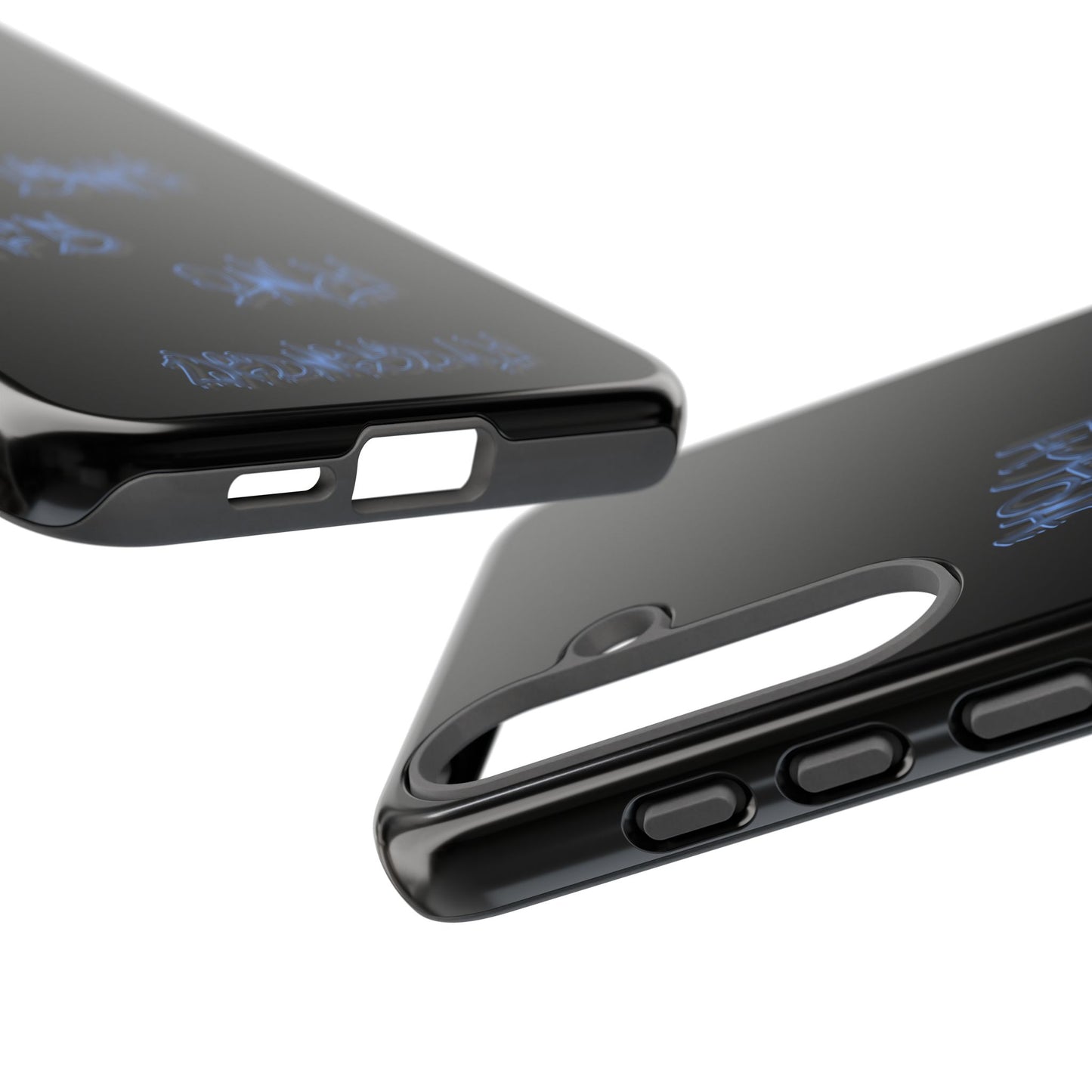 Phone Case — Blue Neon Graffiti "Tough Cases" Protective Cover