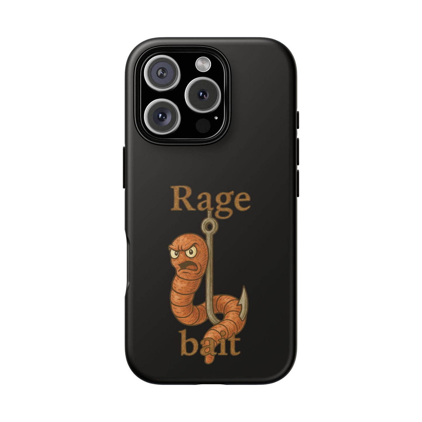 Phone Case — "Rage Bait" Angry Worm Fishing Design
