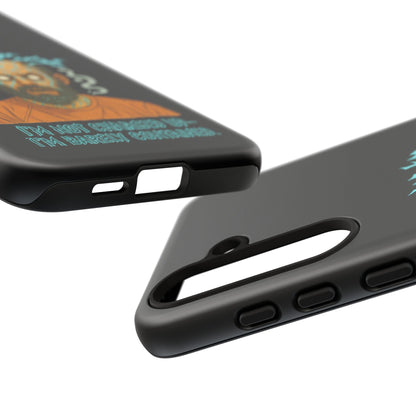 Phone Case — “I’m Not Charged Up… I’m Barely Contained” Electric Horror Design