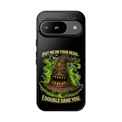 Phone Case — “Put Me On Your Head, I Double Dare You” Scary Witch Hat Design