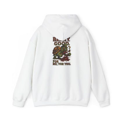 Turtle Graphic Hoodie — "Bein' Good For Me, For You" Retro Nature Sweatshirt