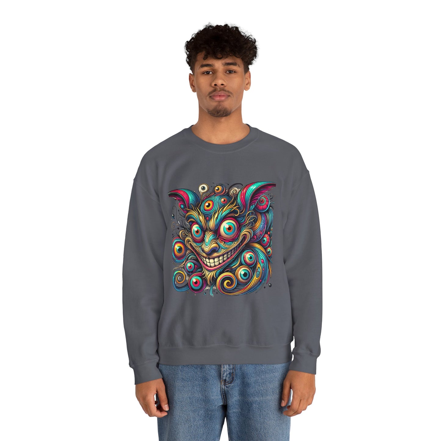Demon Swirl Eyes Crewneck Sweatshirt