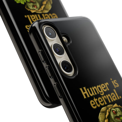 Phone Case — 'Hunger Is Eternal, Your Fingers Are Optional' Turtle Snack Graphic