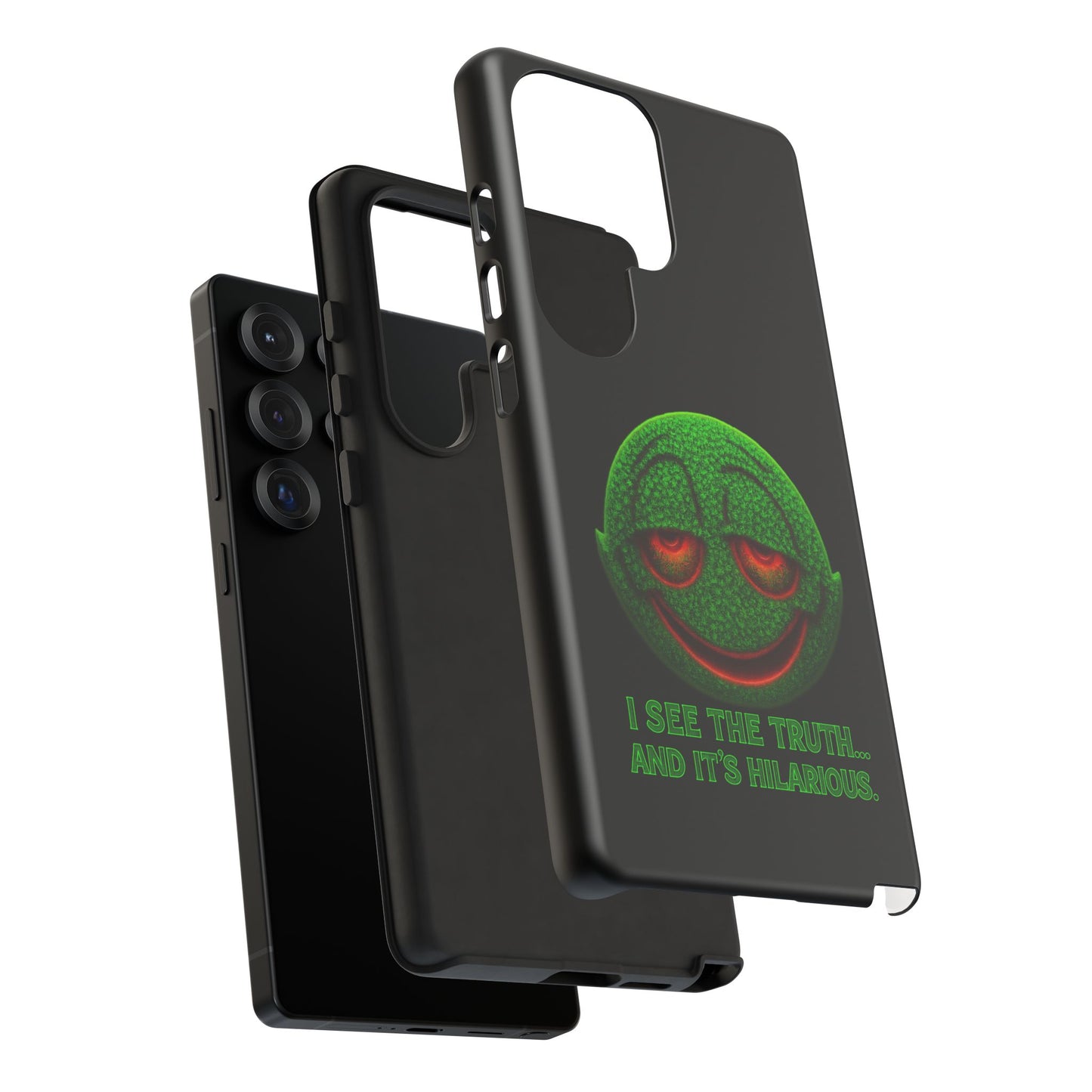 Phone Case — Green Smiley 'I See The Truth... And It's Hilarious' Protective Cover