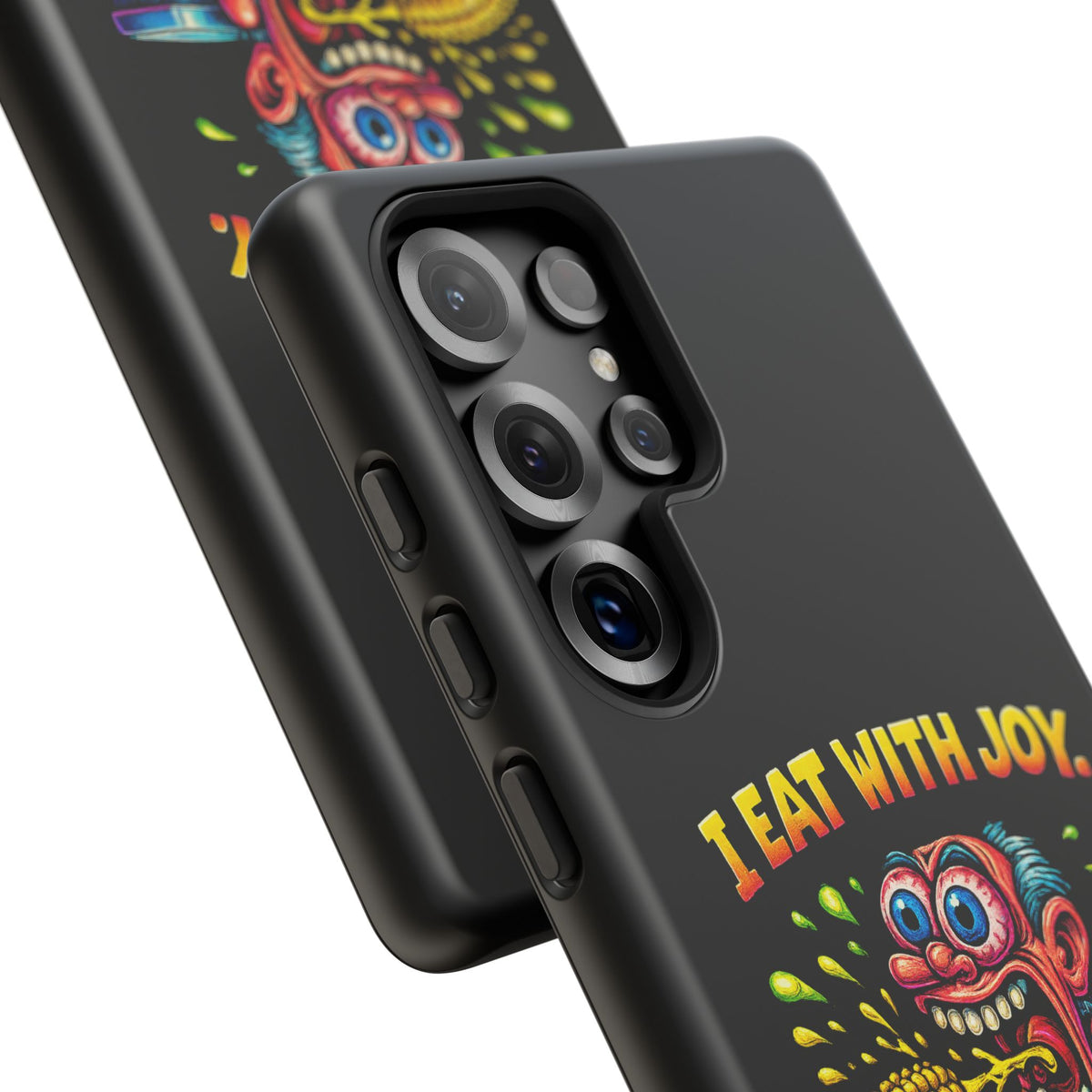 Phone Case — "I Eat With Joy, I Regret With Fury" Graphic