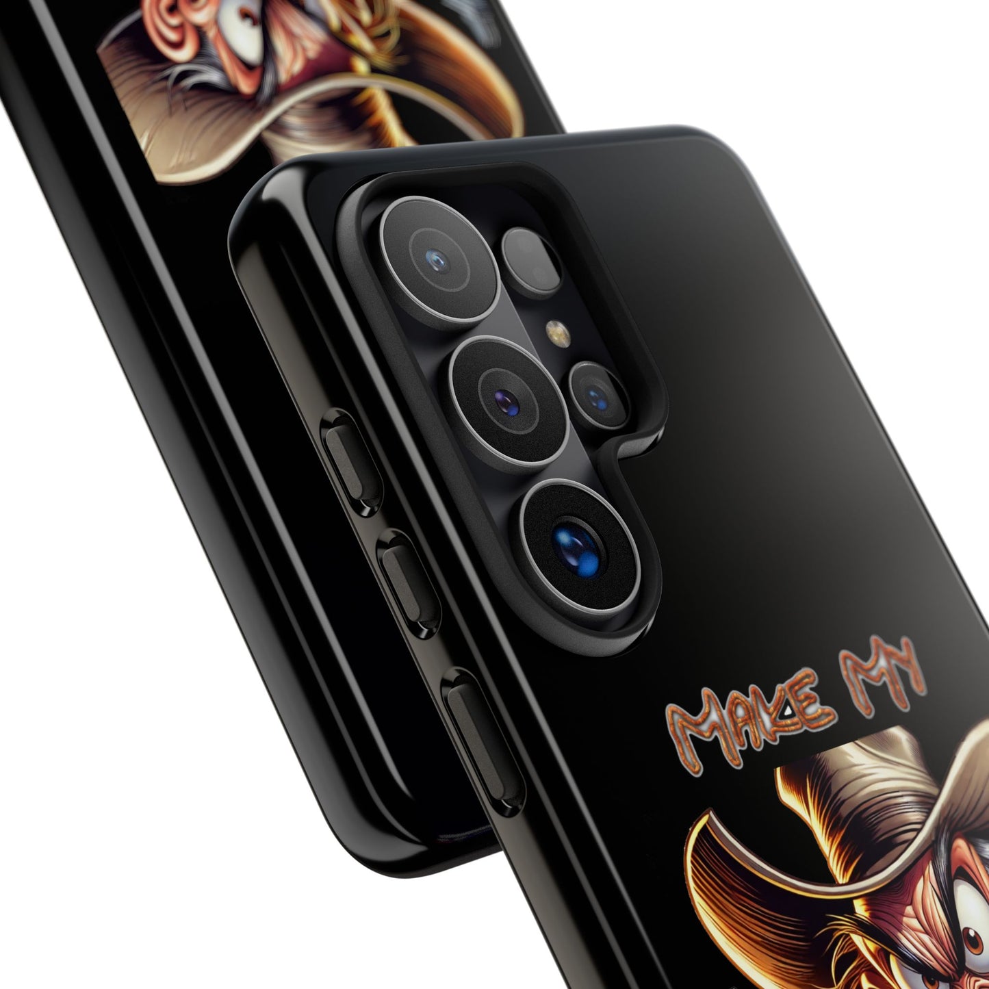 Phone Case - 'Make My Day' Cowboy Revolver Graphic Protective Case
