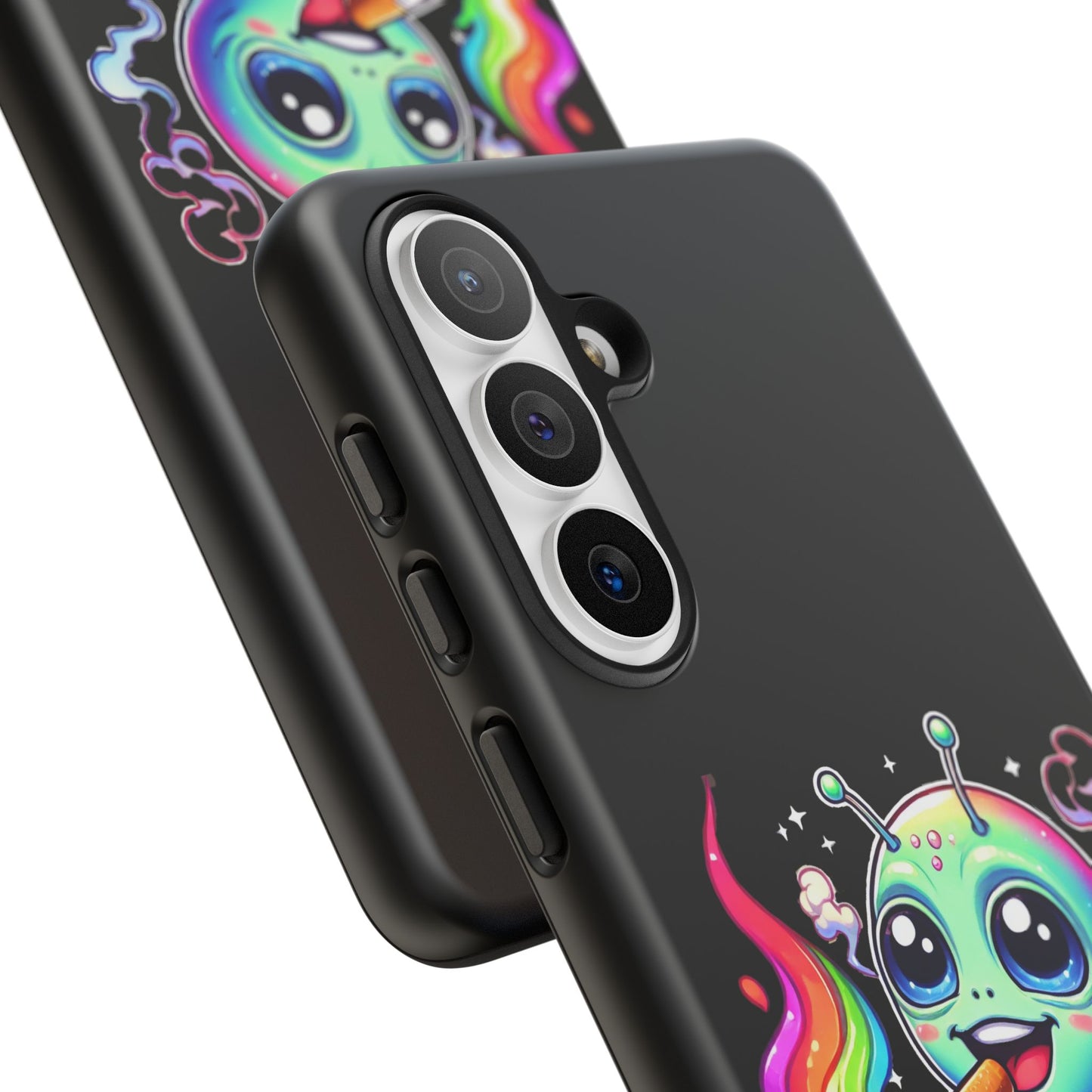 Alien Smoking Rainbow Joint Phone Case — Cute Psychedelic Cannabis iPhone Cover