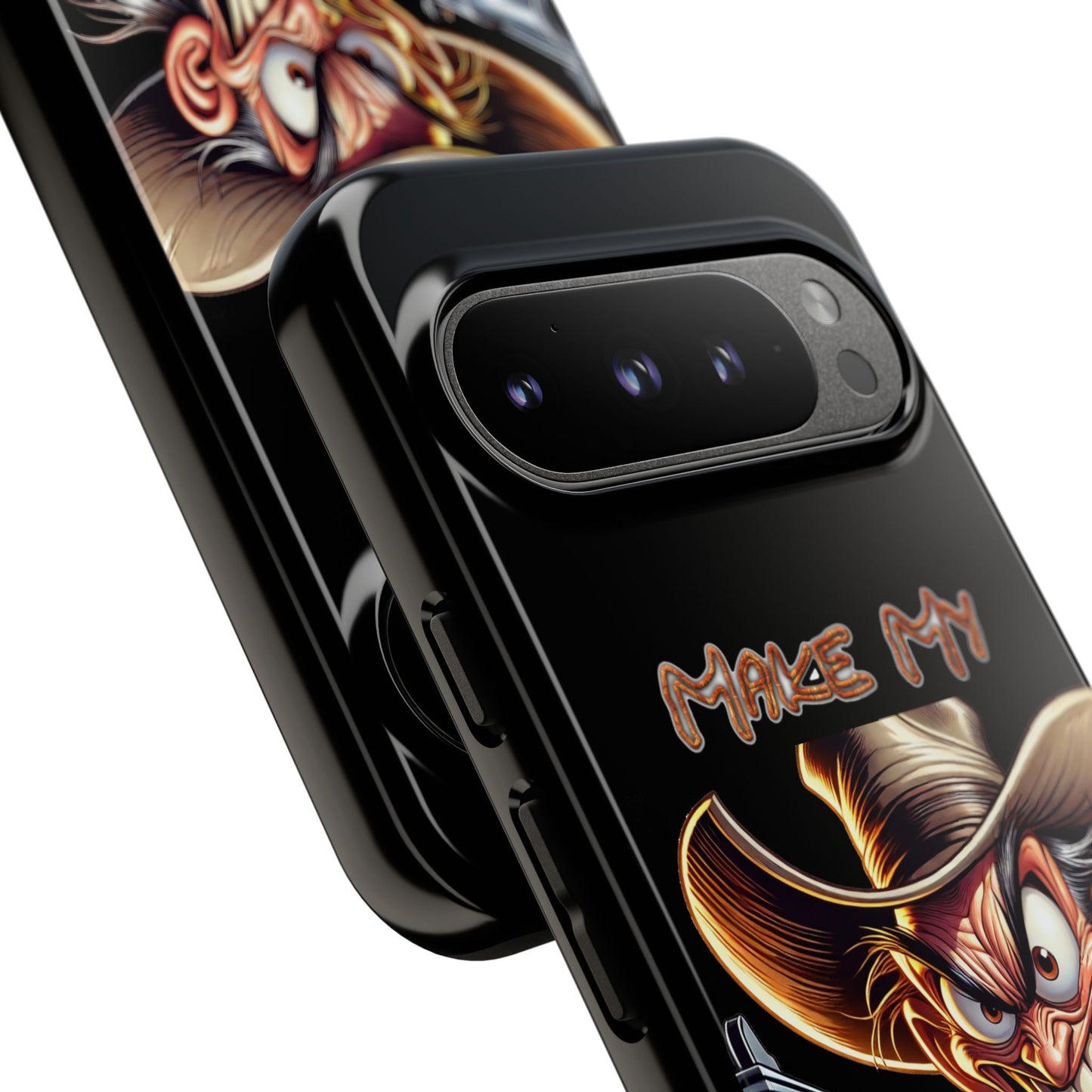 Phone Case - 'Make My Day' Cowboy Revolver Graphic Protective Case