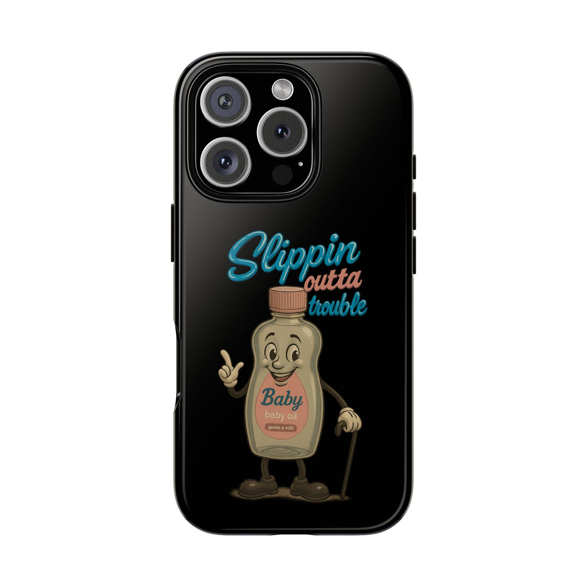 Phone Case — Retro 'Slippin Outta Trouble' Baby Bottle Design