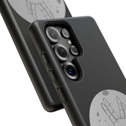 Spock Live Long Phone Case — Vulcan Salute Moon Graphic