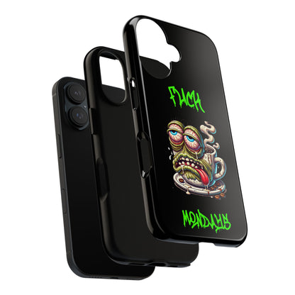 Phone Case — "F*** Monday" Grotesque Coffee Monster Shock Art