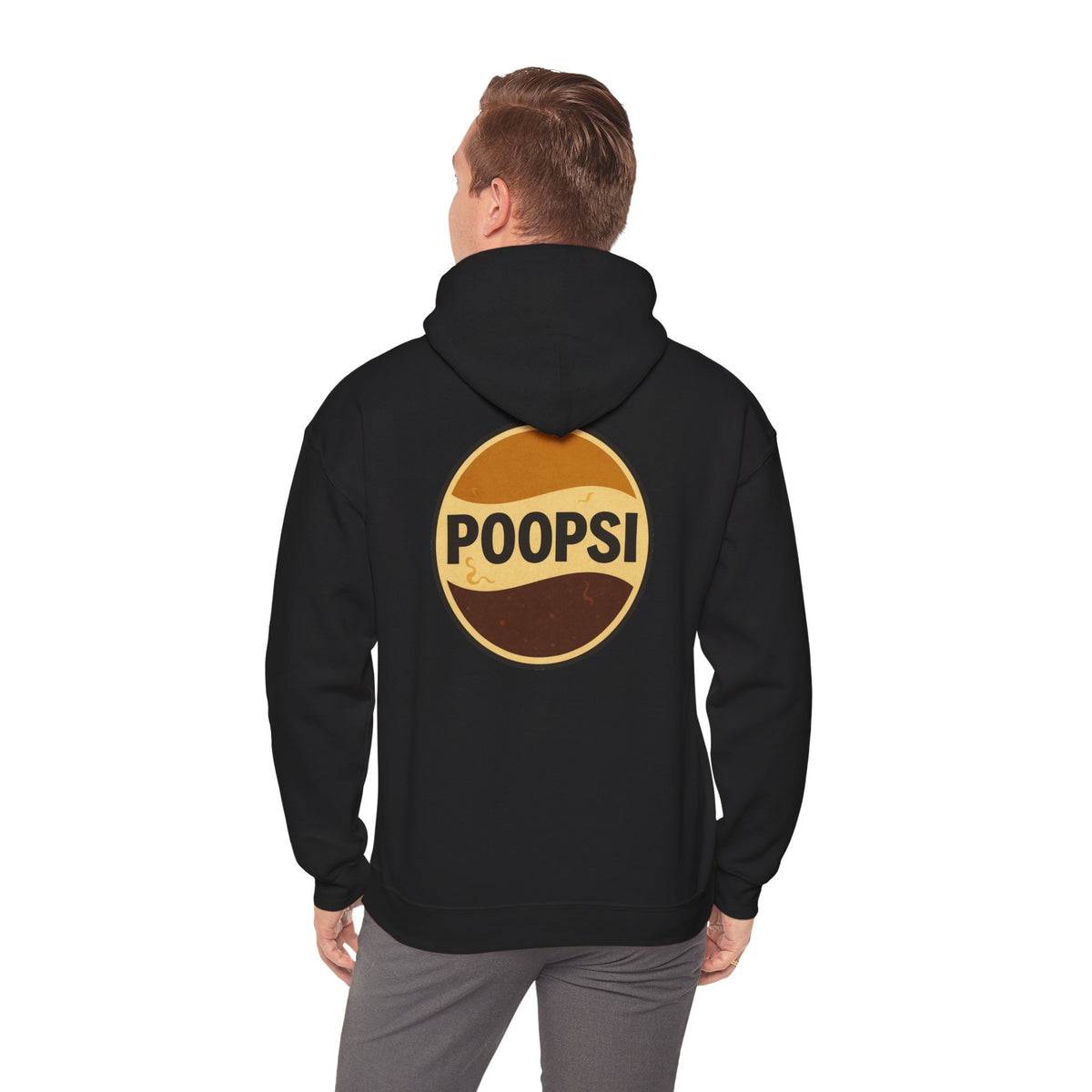 Poopsi Logo Hoodie — Funny Retro Soda Parody Sweatshirt