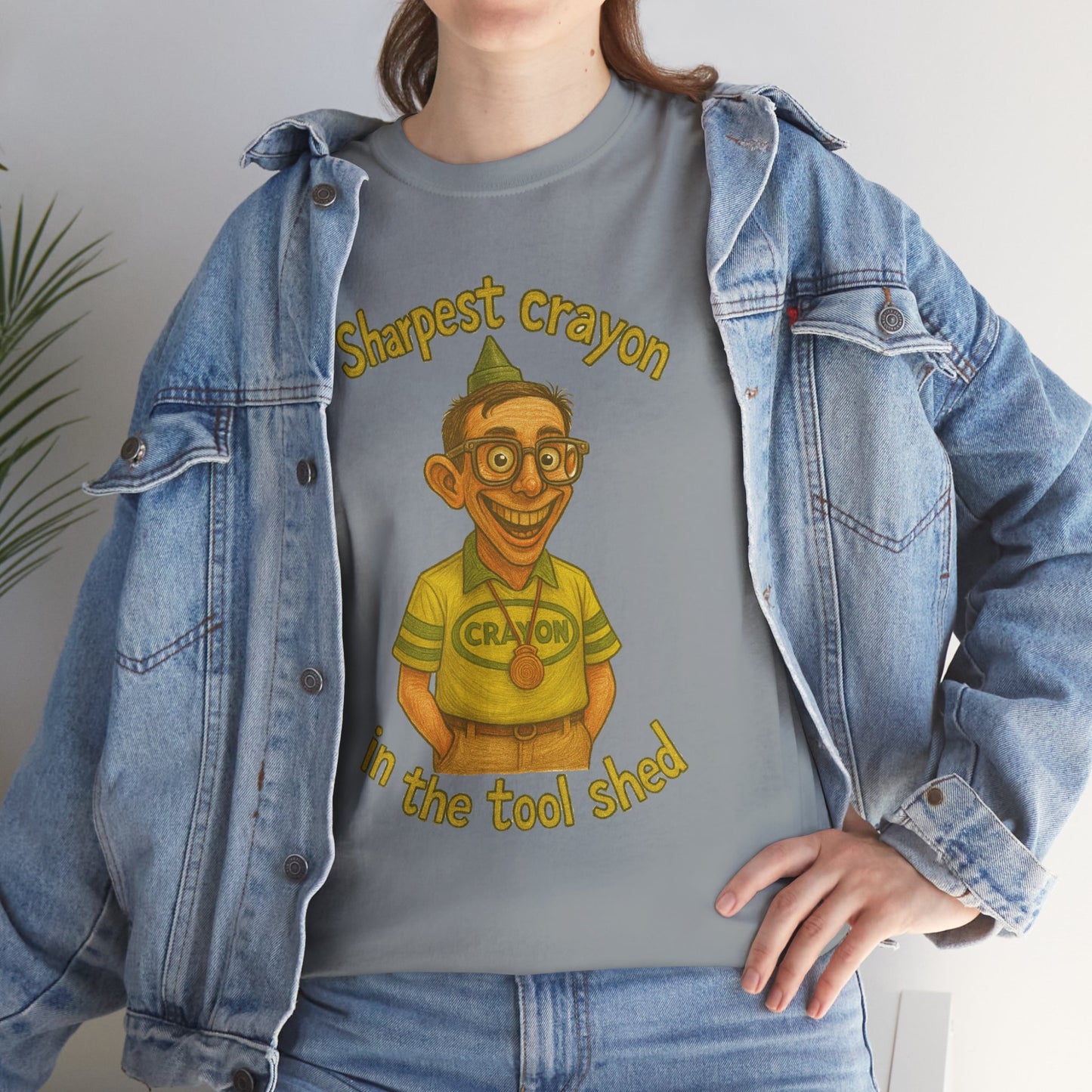 Sharpest Crayon in the Tool Shed T-Shirt | Funny Retro Character Tee