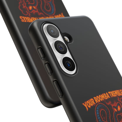 Phone Case — "Your Roomba Trembles at My Name" Fiery Cat Design