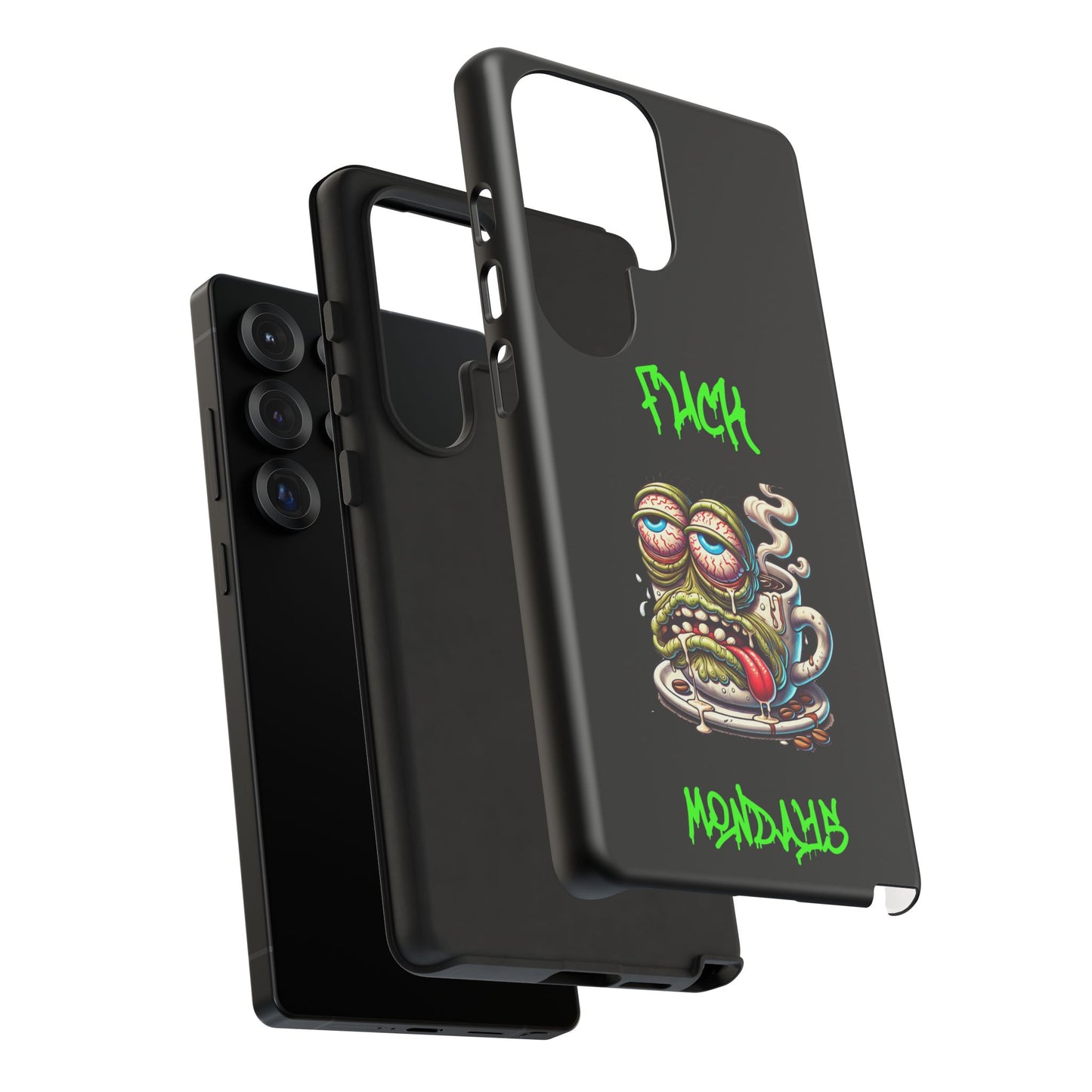 Phone Case — "F*** Monday" Grotesque Coffee Monster Shock Art