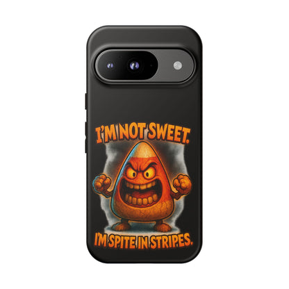Phone Case — "I'm Not Sweet, I'm Spite in Stripes" Candy Monster Design