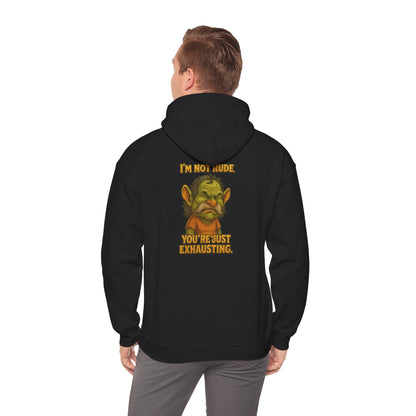 Troll Face Hoodie — "I'm Not Mad, You're Just Exhausting" Graphic Pullover