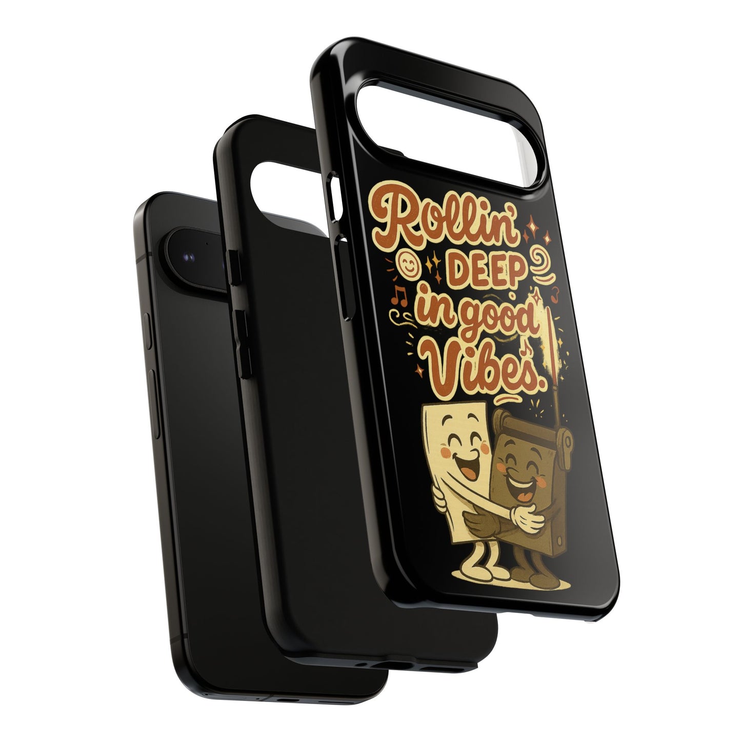 Phone Case — "Rollin' Deep in Good Vibes" Cartoon Retro Design