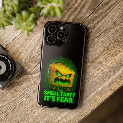 Phone Case — 'Smell That? It's Fear.' Spooky Cheese Monster Protective Case