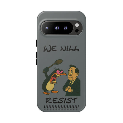 Phone Case - "We Will Resist" Cartoon Protest Design