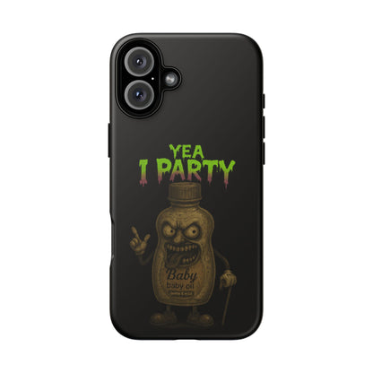 Phone Case — 'Yea I Party' Creepy Baby Bottle Graphic