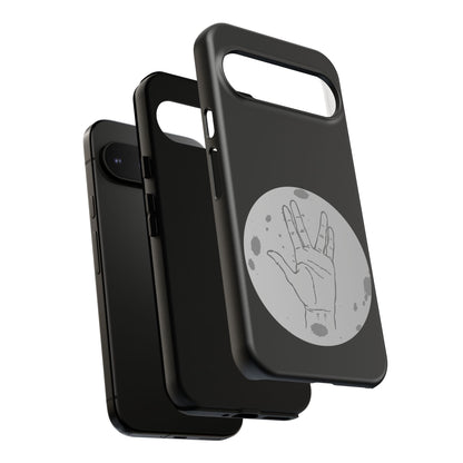 Spock Live Long Phone Case — Vulcan Salute Moon Graphic