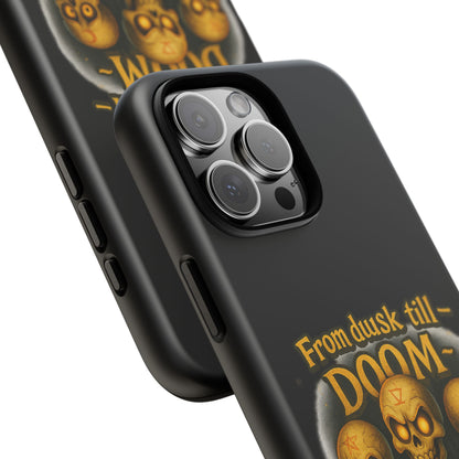 Phone Case — "From Dusk Till Doom We Jam" Skeleton Band Design