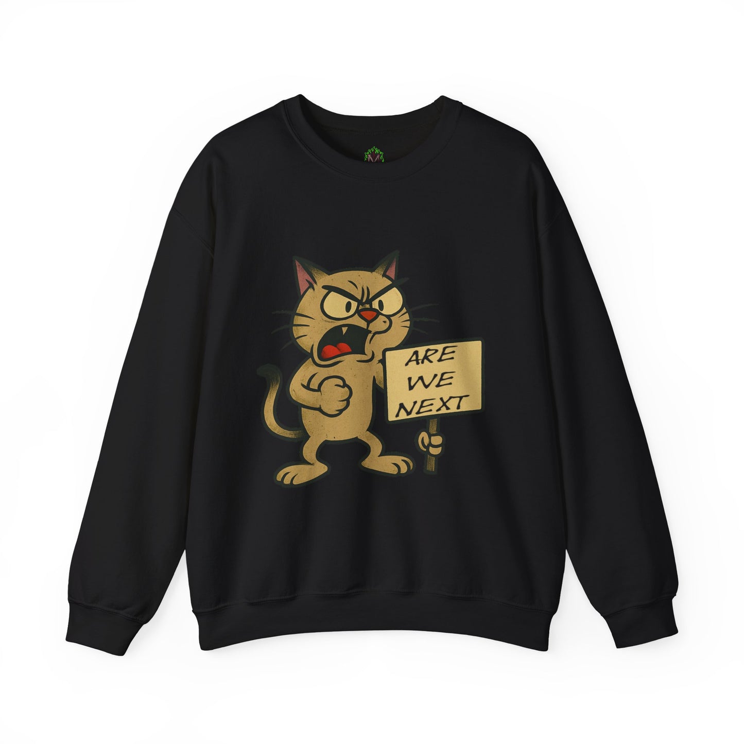 Are We Next – Angry Cat Protest Crewneck Sweatshirt