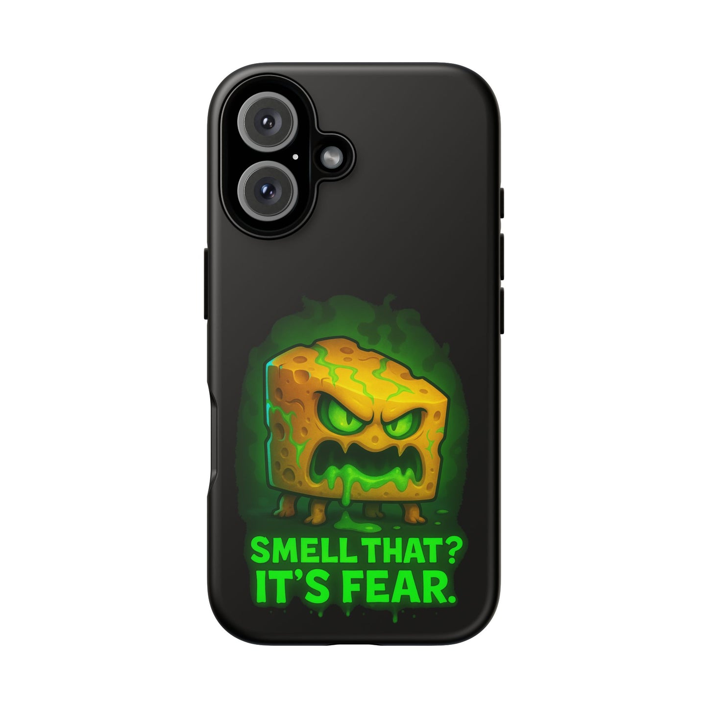 Phone Case — 'Smell That? It's Fear.' Spooky Cheese Monster Protective Case